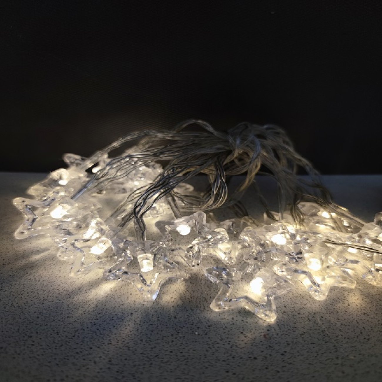 Obrázok LED vianočná reťaz - hviezdy, 20xLED, 2x AA batérie, teplá biela