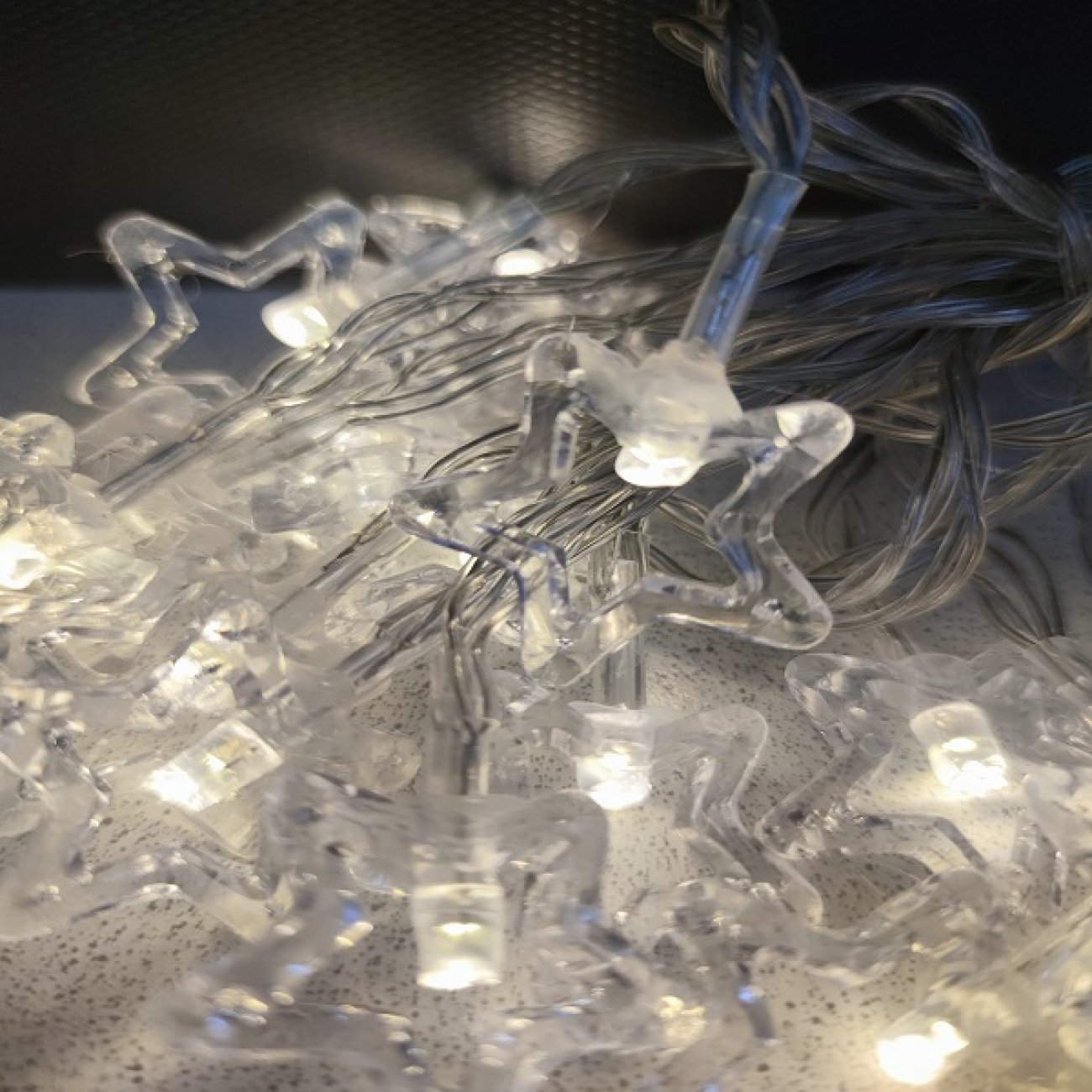 Obrázok LED vianočná reťaz - hviezdy, 20xLED, 2x AA batérie, teplá biela
