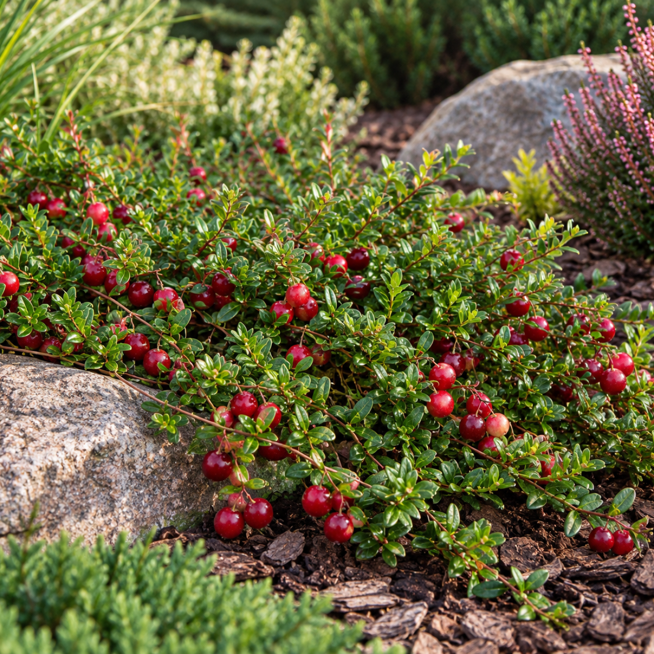 Obrázok Brusnica veľkoplodá (Vaccinium macrocarpon) ´STEVENS´ - stredne skorá, výška 20-40 cm, ∅ 20-30 cm, kont.C2L