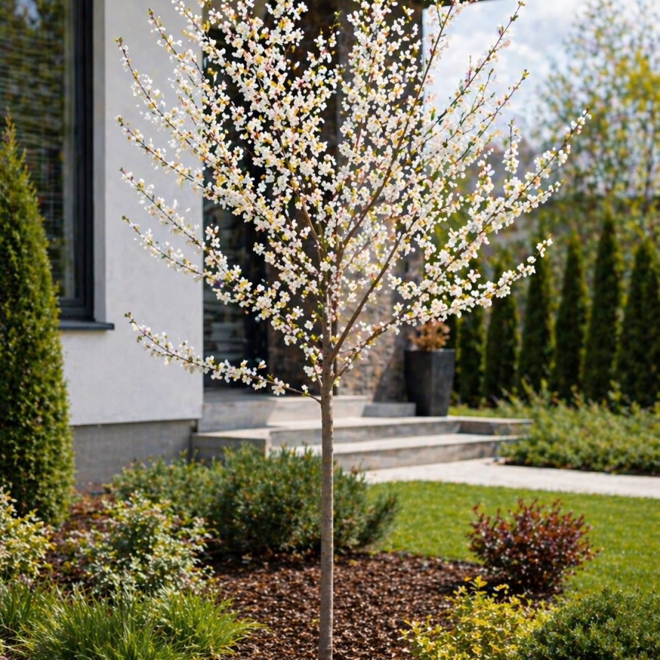 Obrázok Judášovec kanadský (Cercis Canadensis) ´TEXAS WHITE´ - výška 130-150 cm, kont. C7,5L