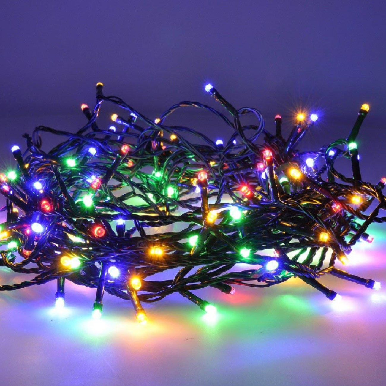 Obrázok PROFI LED vianočné osvetlenie 12m reťaz, 120xLED, IP44, RGB - viacfarebná + časovač + 8 módov svietenia