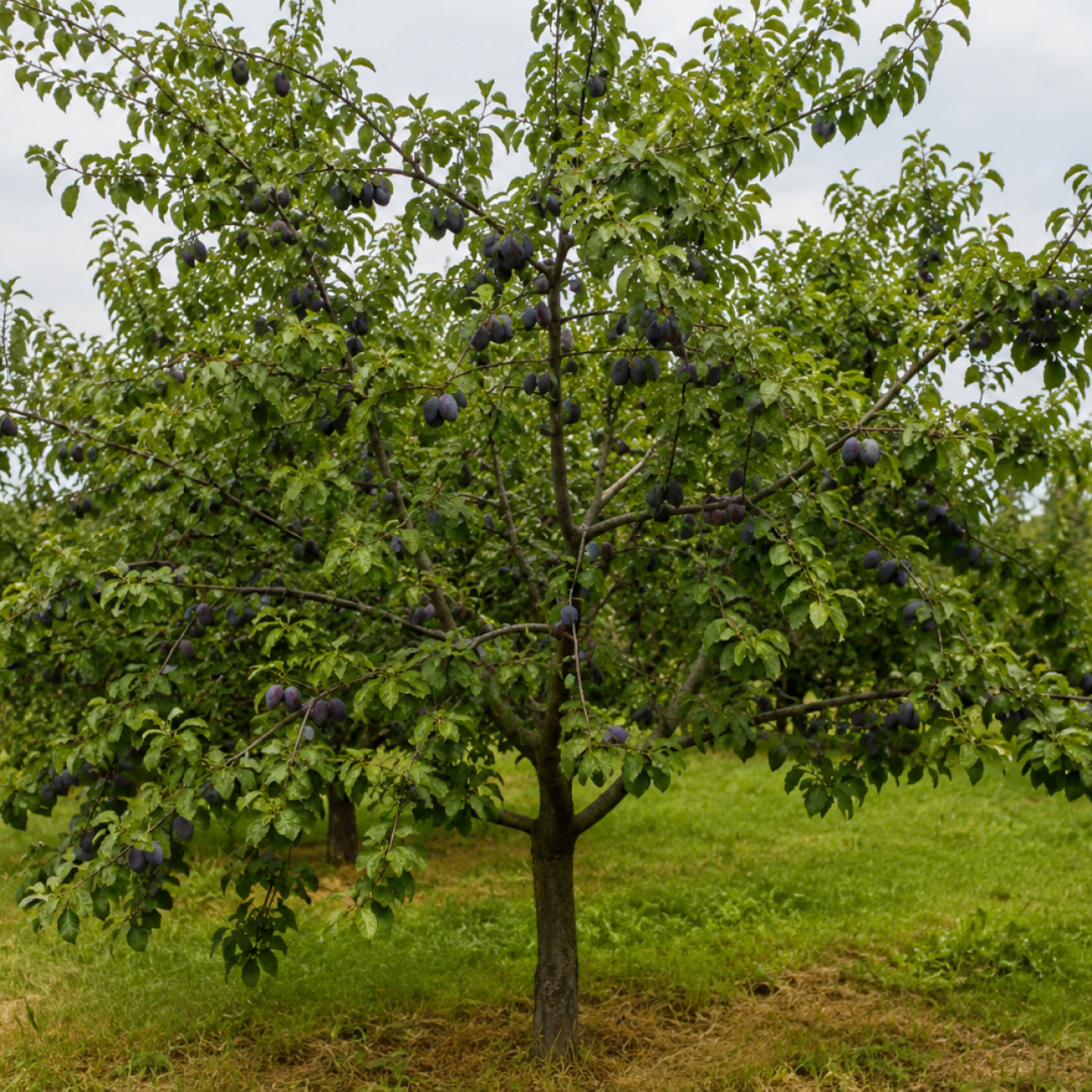 Obrázok Slivka marhuľová (Prunus hybrid) ‘SHARKY RED’ - výška 110-130 cm, kont. C7L, stredne skorá