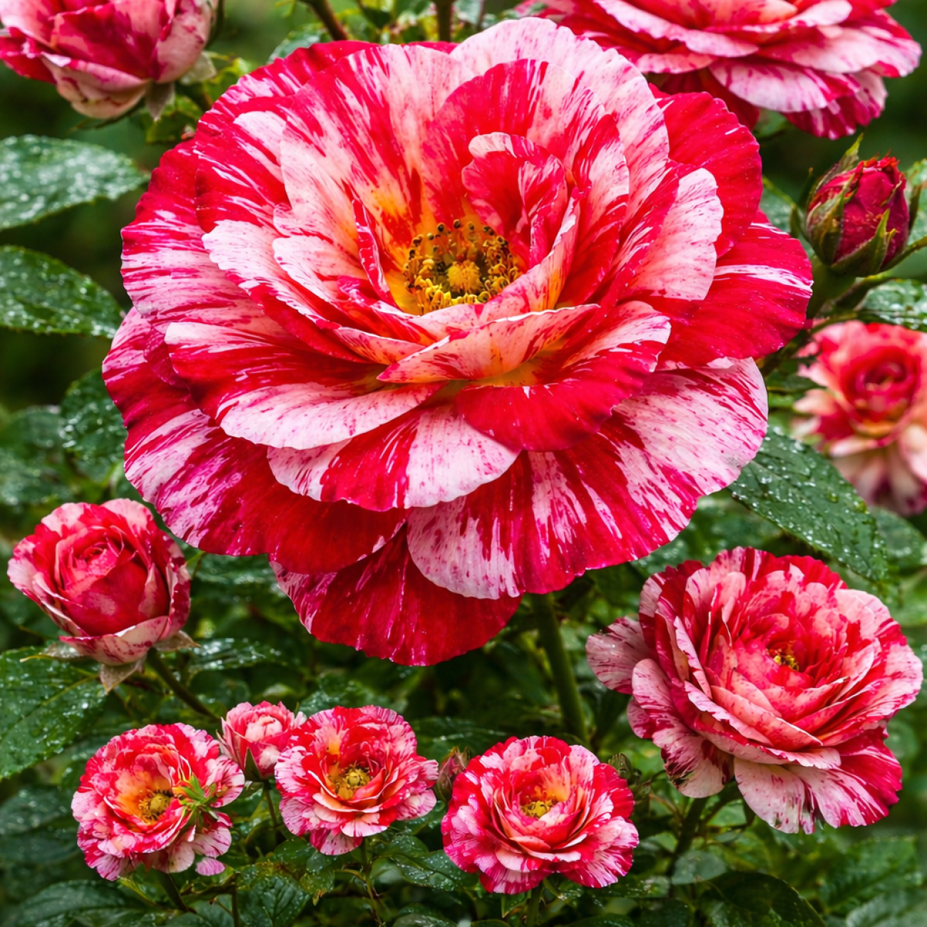 Obrázok Ruža mnohokvetá (Rosa floribunda) 'ABRACADABRA'® Kordes - výška 15-25 cm, kont. C5L