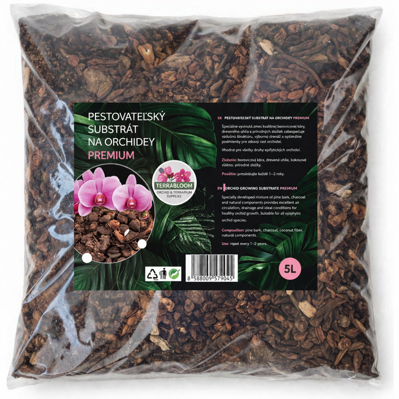 Obrázok Pestovateľský substrát pre orchideje PREMIUM Terrabloom 5L